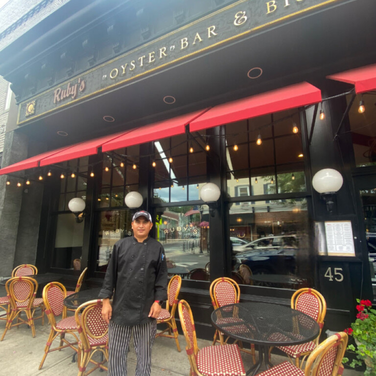 (PHOTO: Oswaldo Rodriquez, head chef of Ruby’s Oyster Bar and Bistro on downtown Purchase Street.)