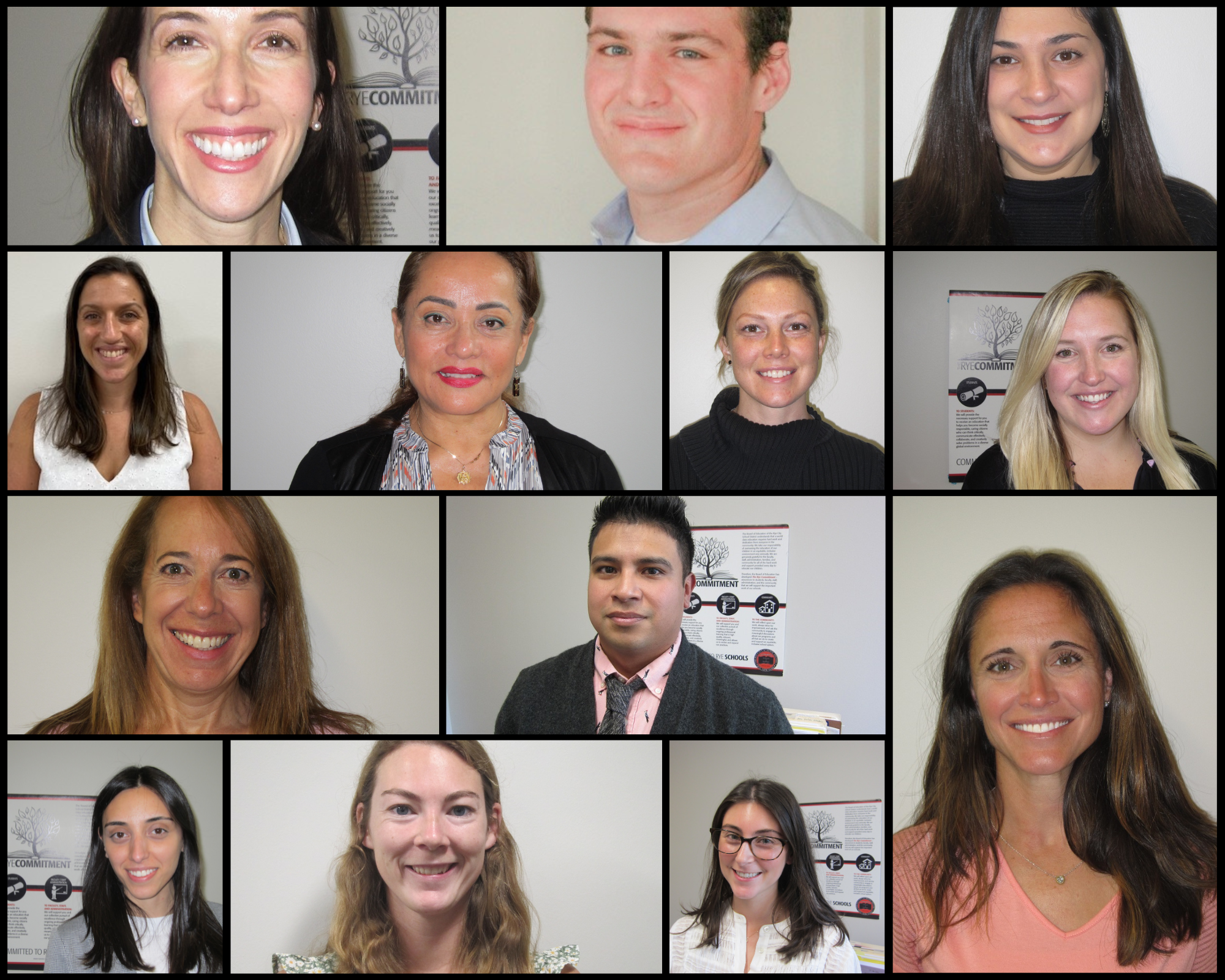 Rye City School District new staff 2023 Photo Collage