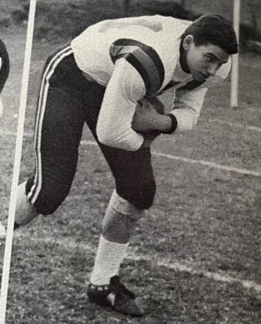 (PHOTO: Dino Garr as a halfback on the Rye Garnets Varsity Football team in 1965.)
