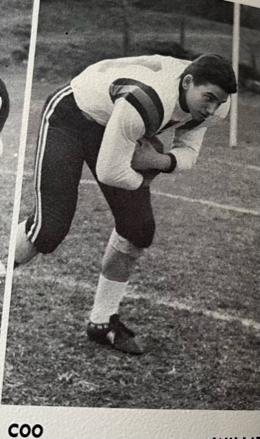 (PHOTO: Dino Garr as a halfback on the Rye Garnets Varsity Football team in 1965.)