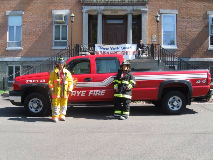 (PHOTO: Talento (right) working as a volunteer for the Rye Fire Department.)
