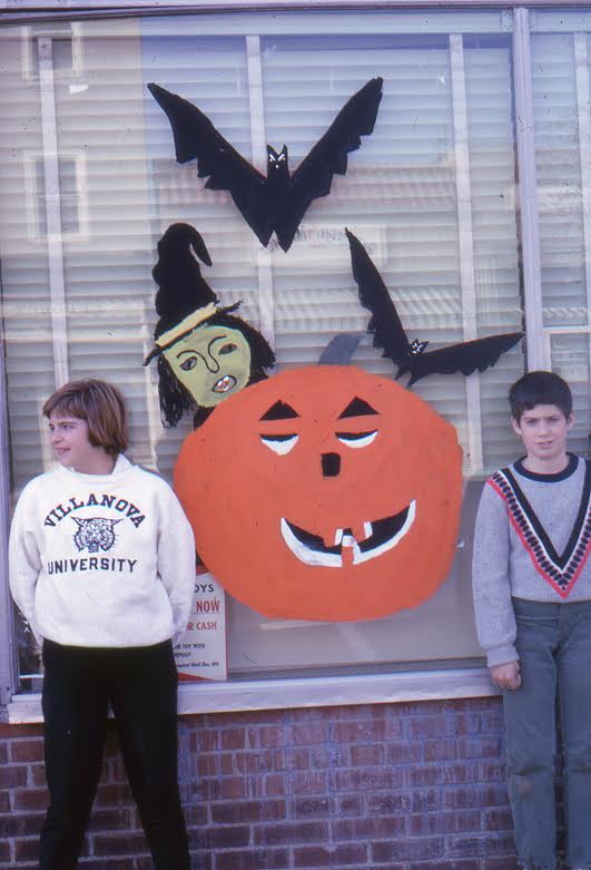 (PHOTO: Christopher Albino participated in the annual Halloween Window Painting as a child.)