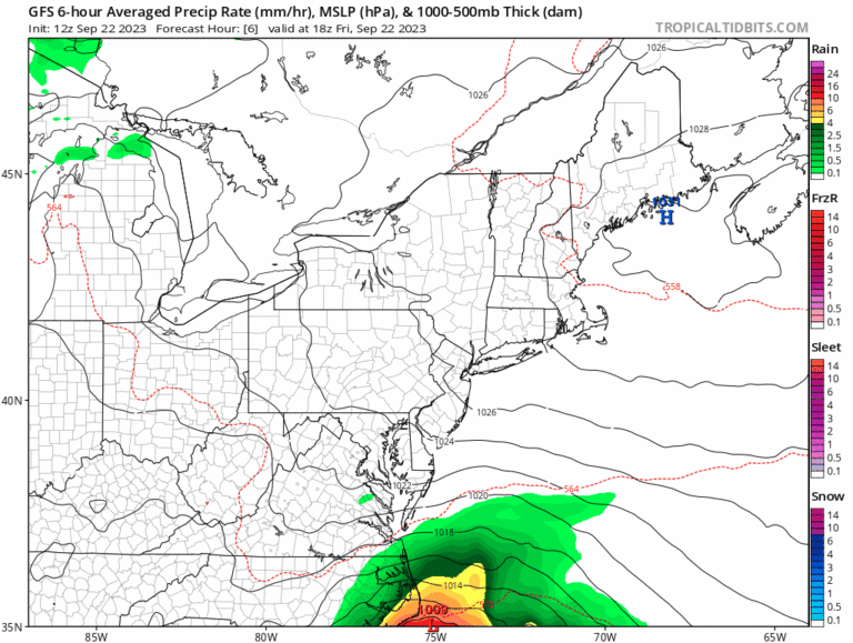 (PHOTO: Weather map shows storm systems from Friday through Monday morning.)