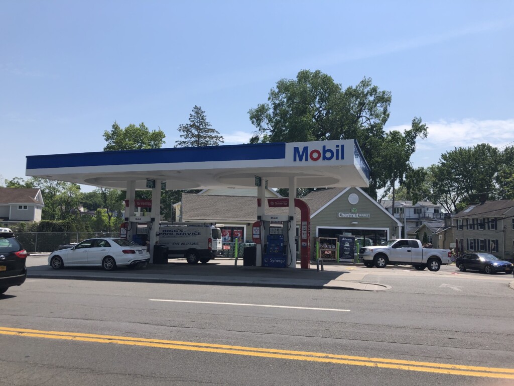 (PHOTO: A one million dollar prize winning Powerball ticket was sold at the Mobil gas station's Chestnut Mart convenience store in Rye. The ticket won on drawing on Saturday, September 23, 2023.)