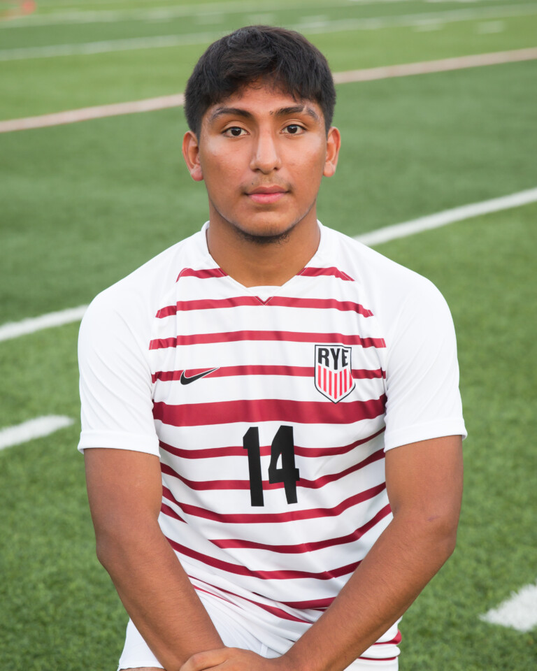 (PHOTO: Rye Boys Varsity Soccer player Mauro Flores scored the 5th and most emphatic goal of the evening.)