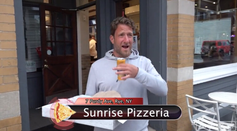 (PHOTO: Barstool Sports' Dave Portnoy declared Sunrise Pizza was a 7.6 on his pizza rating scale of 10.)