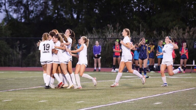 (PHOTO: Rye Girls Varsity Soccer flew over the Eastchester Eagles on Friday night at Nugent Stadium.)