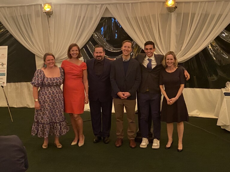 (PHOTO: Wainwright House had its 2023 benefit on Wednesday evening, October 11. The honorees (from left to right): Lucy Berkoff (Spring for Rye), Jen Crozier (Spring for Rye), Carlos Jimenez (community artistic partner), Dr. Bill Meyer (assistant principal of Rye High School), Eddy Kehoe (Wainwright student historian) and Annabel Monaghan (local Rye author).)