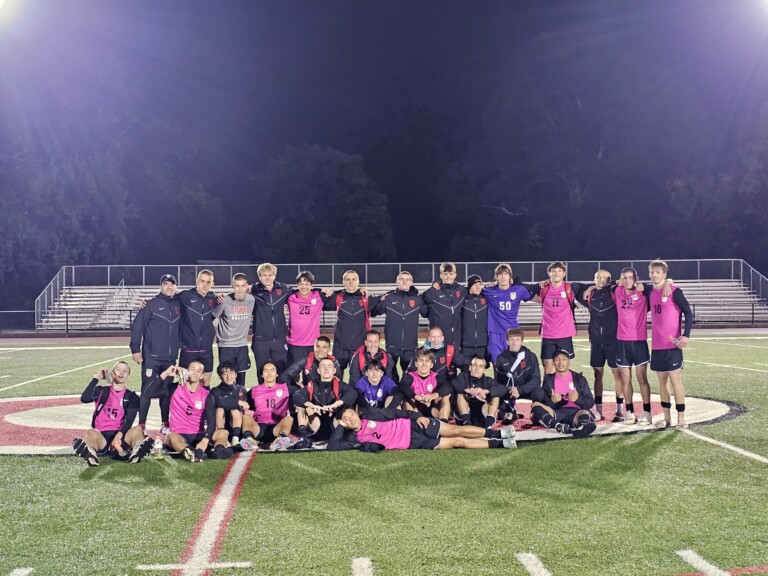 (PHOTO: The 2023 Rye Boys Varsity Soccer team after clinching the league title.)