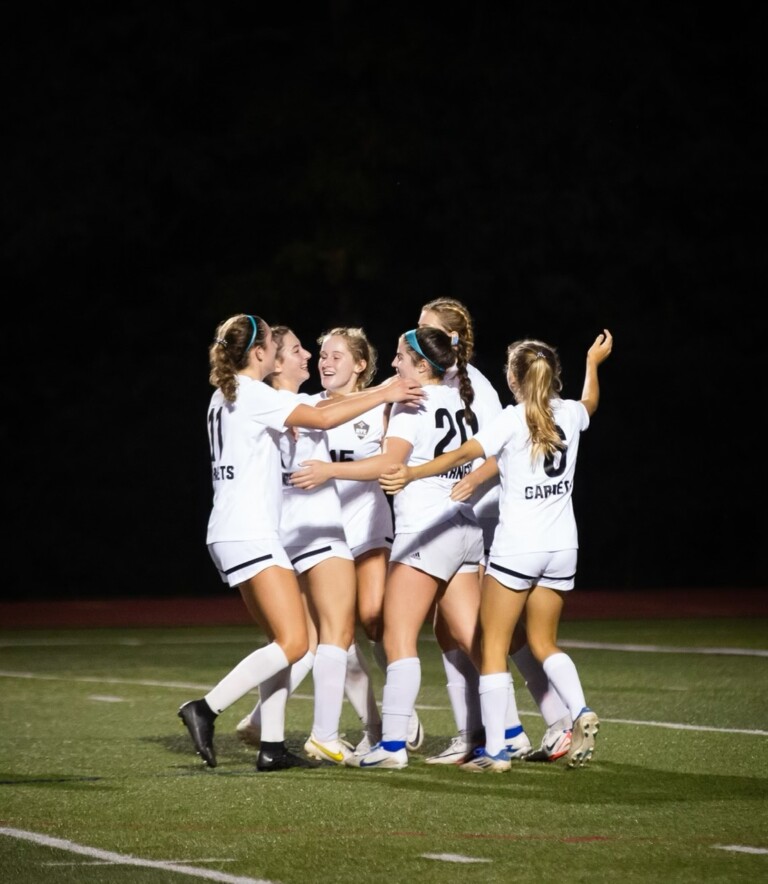 (PHOTO: Rye Girls Varsity Soccer hooked John Jay East Fishkill on Saturday. Credit: Aileen Brown.)