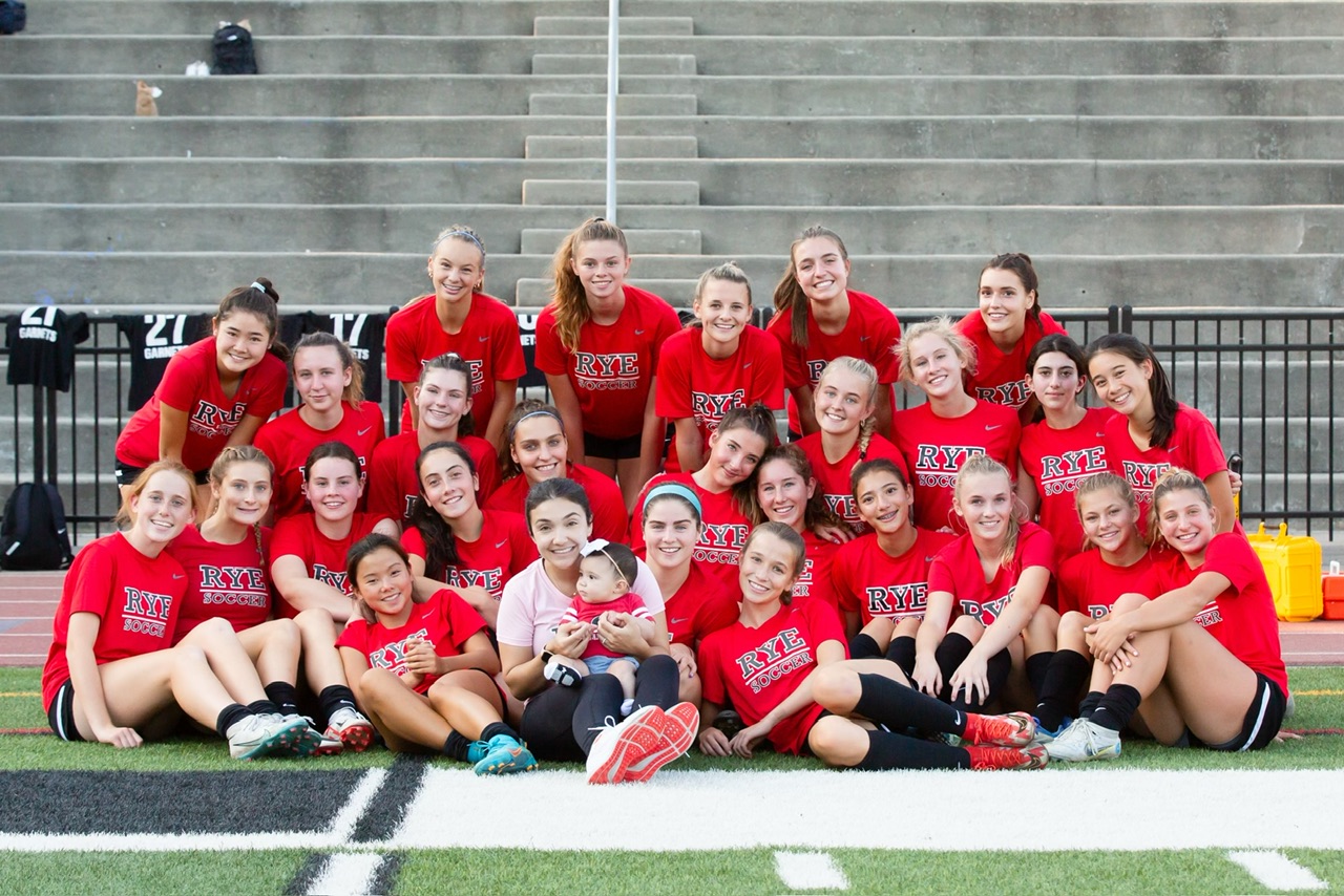 (PHOTO: The 2023 Rye Girls Varsity Soccer team. Credit: Aileen Brown.)