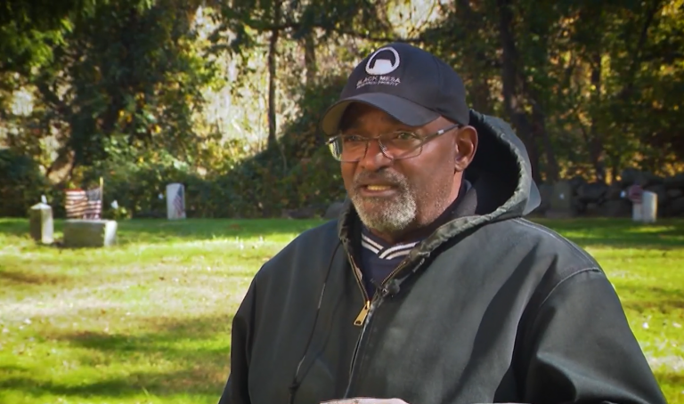 (PHOTO: Dave Thomas of the Friends of the African American Cemetery.)