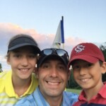 (PHOTO: Rye Lifer Peter Thomas, Anabelle Thomas, Bryan Thomas on the 18th green at Rye Golf Club, July 2015.)