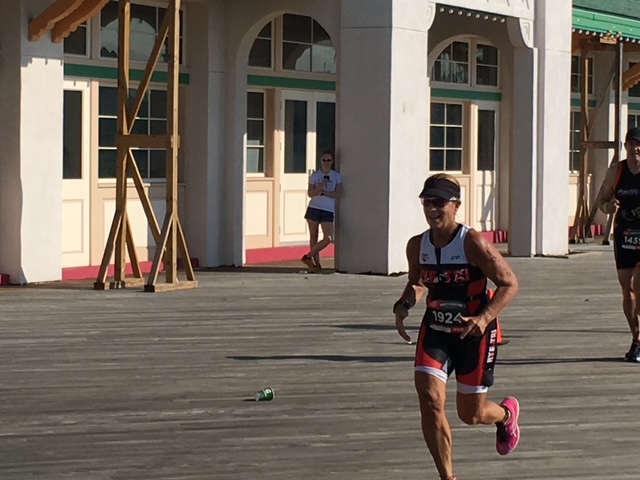 (PHOTO: Open Door Family Medical Center CEO Lindsay Farrell running in the Westchester Triathlon.)