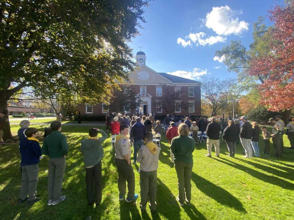 (PHOTO: The Veterans Day ceremony on the Rye Village Green November 11, 2023.)