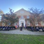 (PHOTO: State Assemblyman Steve Otis delivers remarks during the Veterans Day ceremony on the Rye Village Green November 11, 2023.)