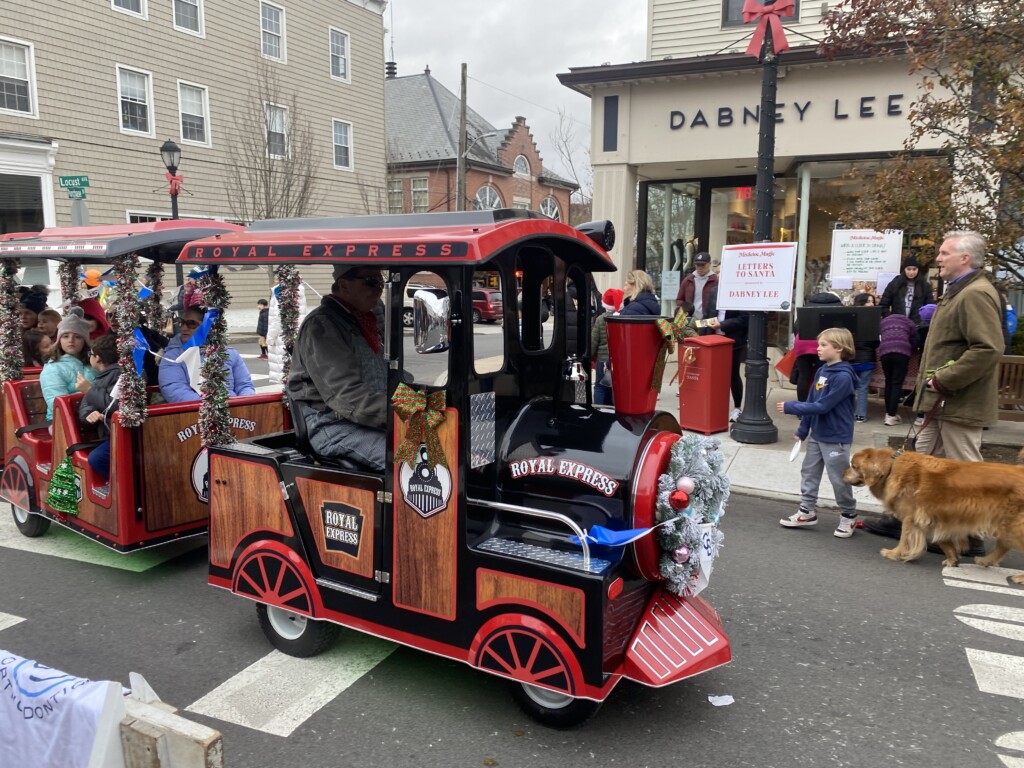 (PHOTO: Downsized version of Metro North for Mistletoe Magic on Purchase Street in Rye on Sunday, November 26, 2023.)