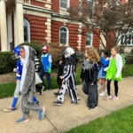 (PHOTO: Osborn senior living campus residents and Osborn Elementary School students came together on October 31, 2023 to celebrate Halloween.)