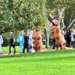 (PHOTO: Osborn senior living campus residents and Osborn Elementary School students came together on October 31, 2023 to celebrate Halloween.)