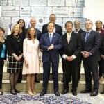 (PHOTO: Westchester County Executive and Rye guy George Latimer and the entire Westchester delegation with Israel President Isaac Herzog during the Westchester Jewish Council mission trip this week.)