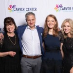 (PHOTO: The Carver Center's 2023 80th anniversary gala (left to right) Anne Bradner, Raf Steinberg, Claire Steinberg and honoree Maureen Gomez.)