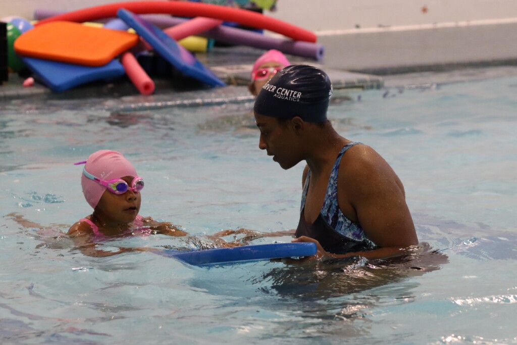 (PHOTO: A swimming lesson at The Carver Center. It has the only public pool in Port Chester.)