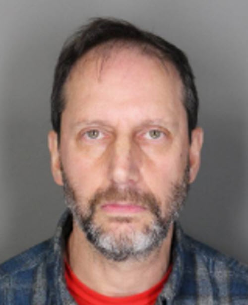 (PHOTO: Rye Police Officers arrested Eric Greenspan, age 59 of Rye, on Wednesday evening, December 6, 2023 near Playland, for driving while intoxicated (DWI) after he drove his 2023 Rivian into a residence. Credit: Rye PD.)