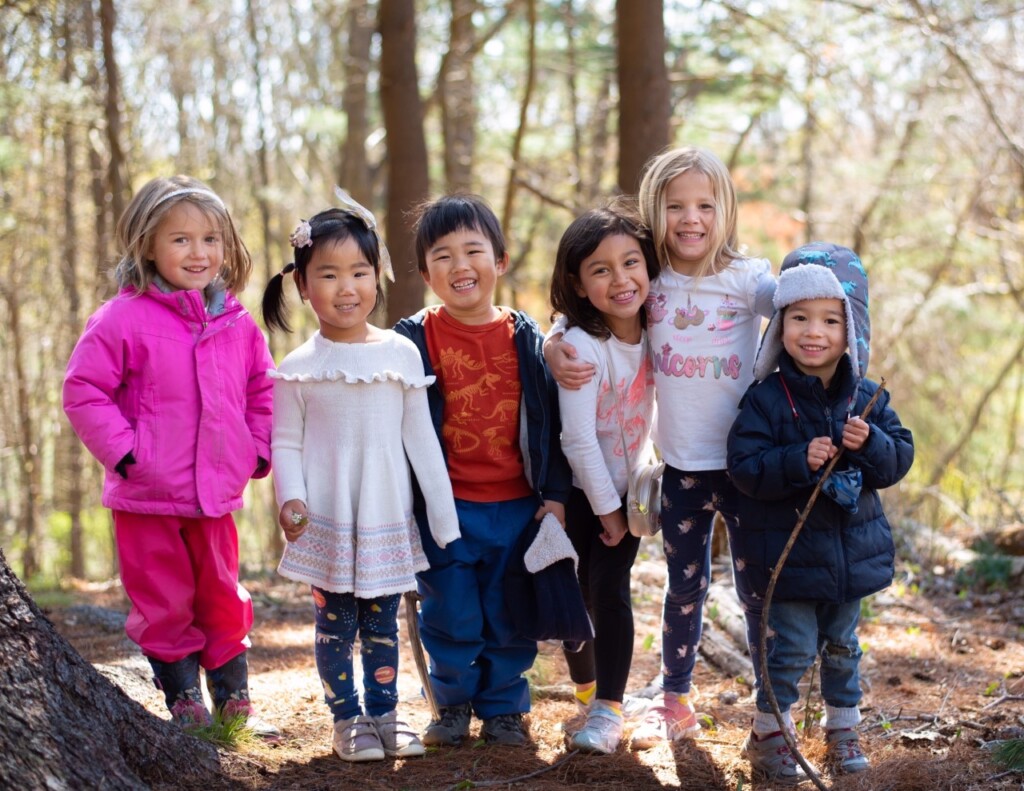 (PHOTO: A Forest Preschool Class at the Rye Nature Center.)