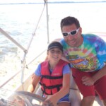 (PHOTO: Rye Lifer Peter Thomas and Anabelle Thomas on Long Island Sound, August 2014.)