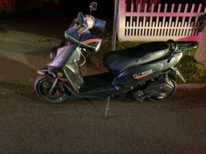 (PHOTO: Carlos Alberto Ayalarivero, 26, of the Bronx, was operating this moped when he was stopped by Rye PD on Thursday, December 21, 2023 and arrested for Criminal Possession of Stolen Property in the fourth degree.)