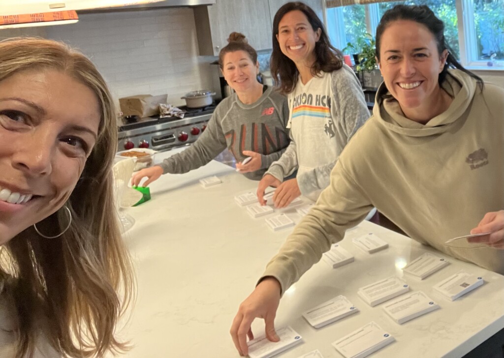 (PHOTO: Rye Youth Council Board member Laura Kovacs (closest to camera), then from L-R: Board co-presidents Erin Buckley, Monica Brenner, Meghann Kelly.)