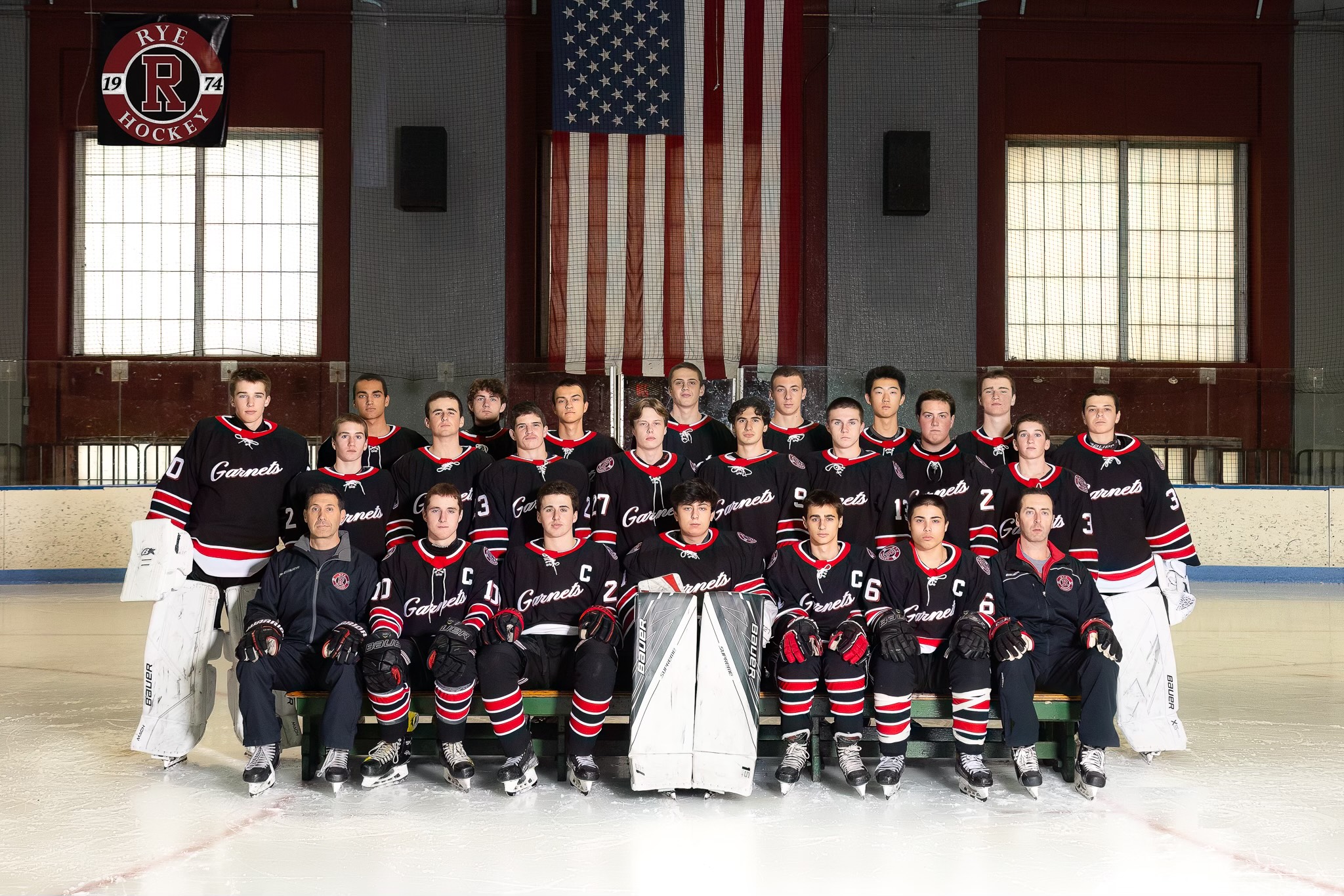 (PHOTO: The Rye Boys Varsity Hockey team 2023-2024.)