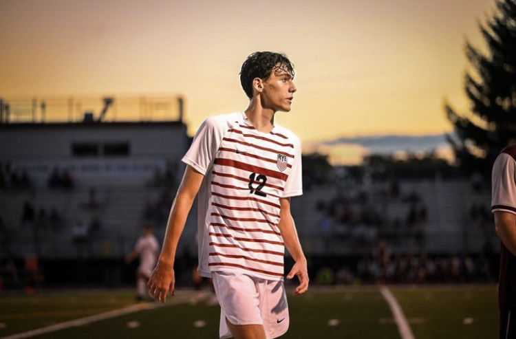 (PHOTO: ​​Rye Boys Varsity Soccer player Kaden Zion: Elected by teammates as Captain for 2024.)