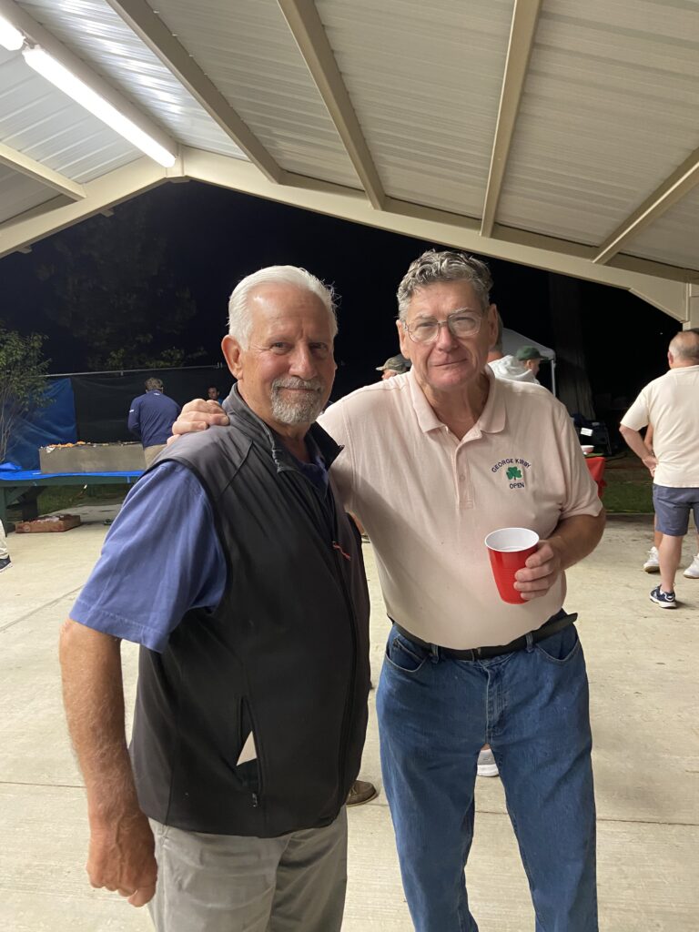 (PHOTO: Tom Battista (L) and Jerry McGuire (R) supported the 33rd Annual George J. Kirby Memorial Golf Tournament and Dinner on Monday, Sept.25, 2023.)
