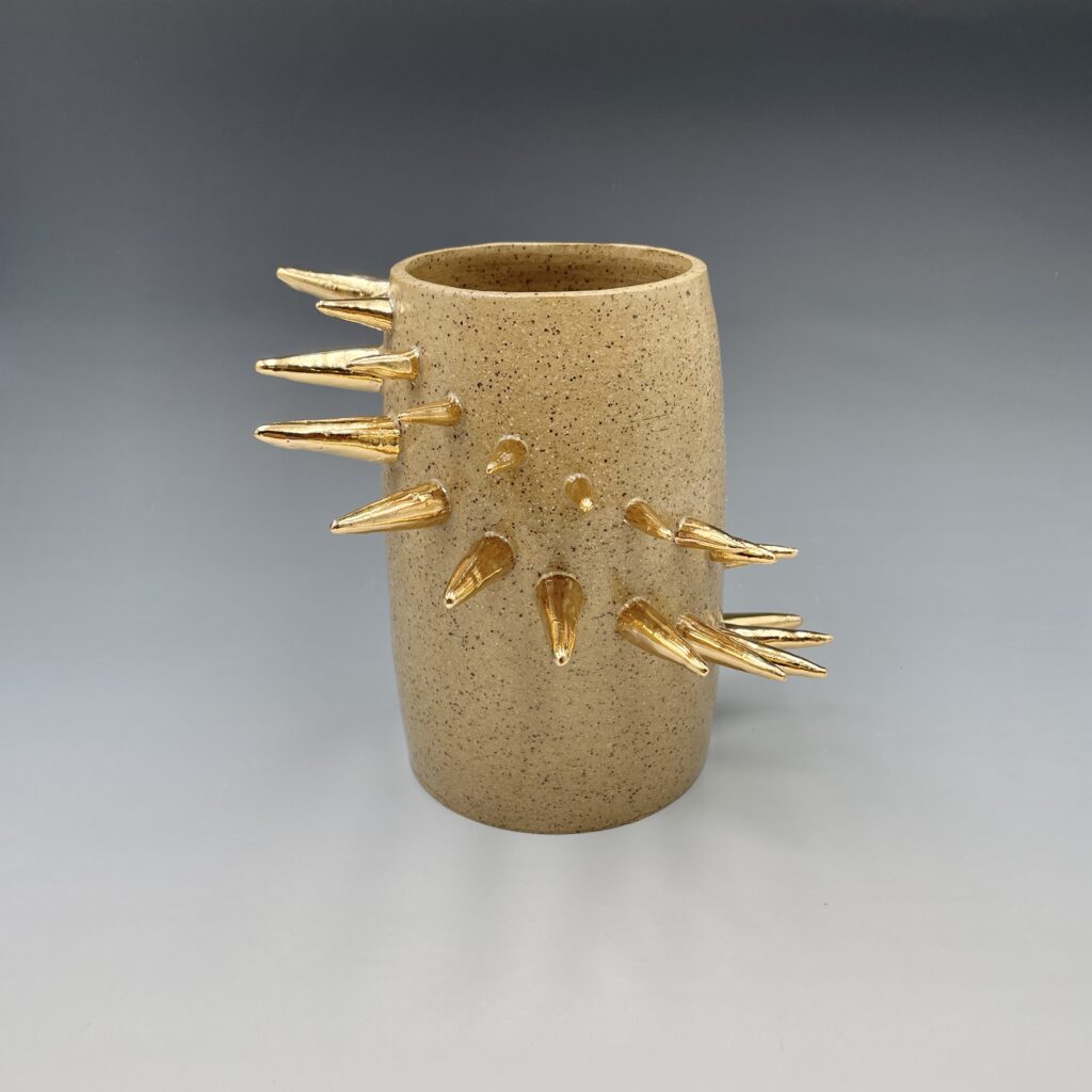 (PHOTO: Sylvia Arakas' Vase with Spike will be on display at Clay Art Center's 2024 annual Rising Stars exhibition.)