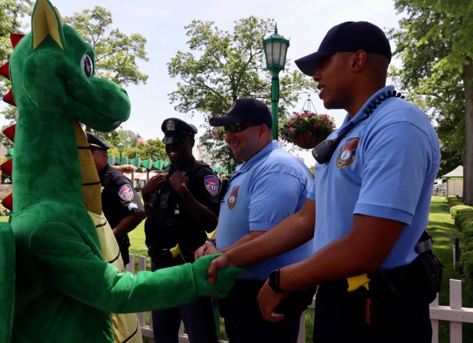 (PHOTO: The Westchester County Department of Public Safety is accepting applications for seasonal park rangers to patrol County parks this summer. You could wind up working alongside Coaster the Dragon at Rye Playland.)