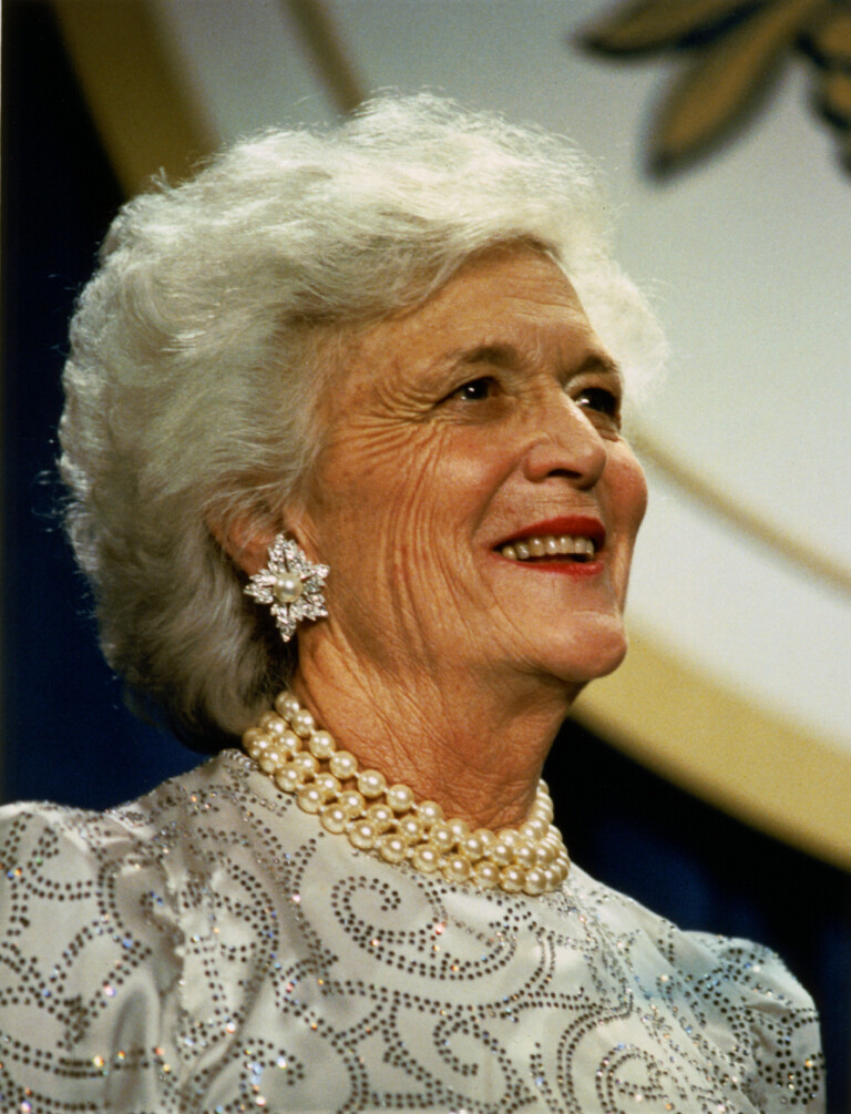 (PHOTO: Former First Lady of the United States and Rye resident Barbara Bush. Credit: David Valdez, White House Photo Office, Public domain, via Wikimedia Commons.)