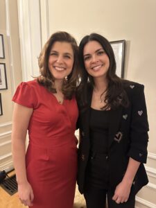 (PHOTO: Ryemarkable Moms' Liz Woods and Food Network's Katie Lee Biegel at the Wainwright House.)