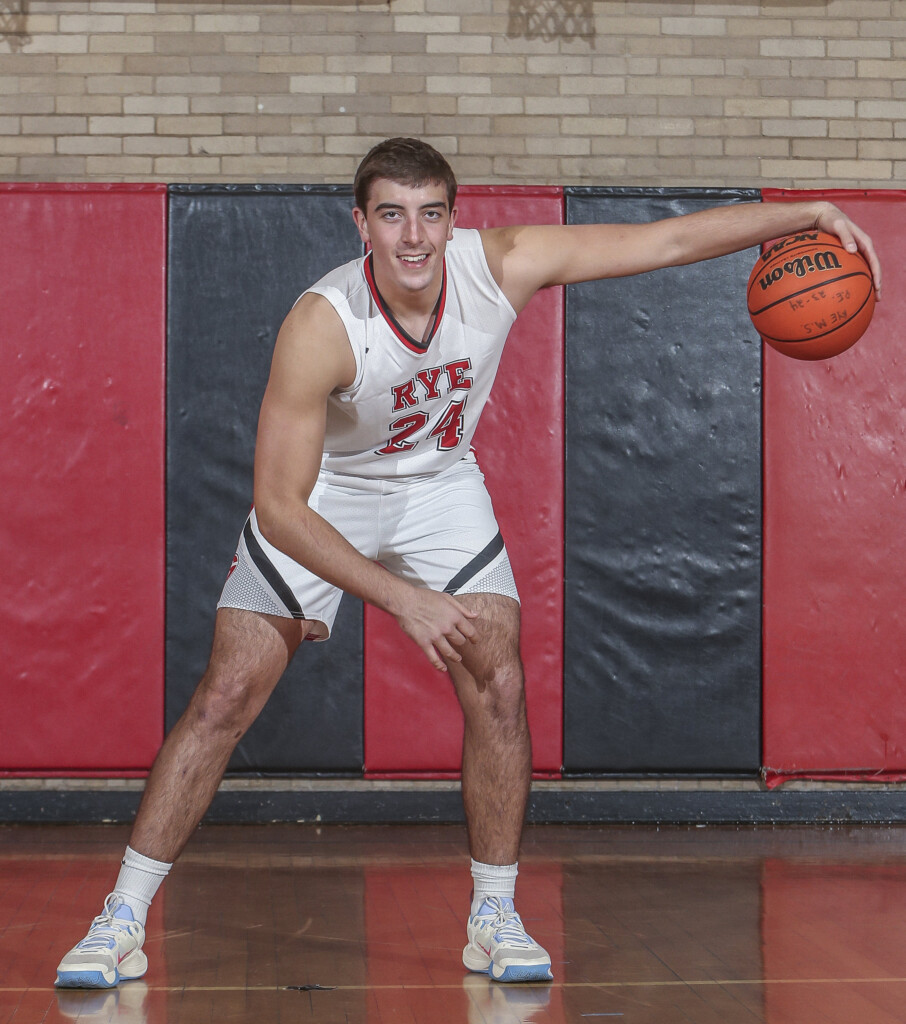 (PHOTO: Rye Varsity Basketball MVP junior Jake Kessner.)