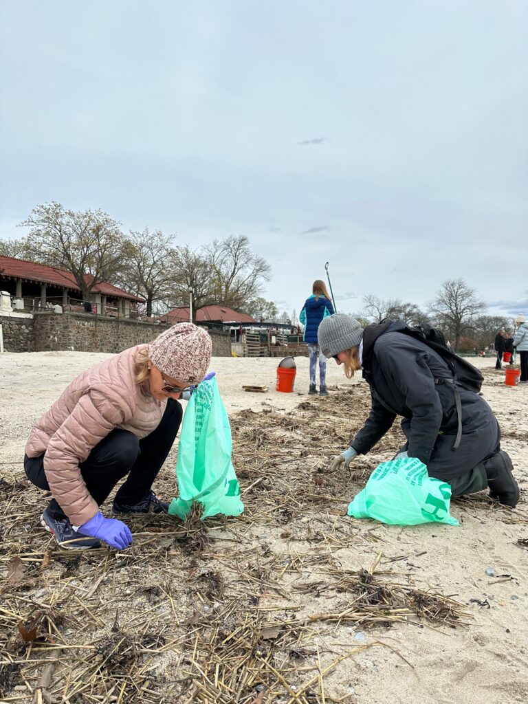 (PHOTO: Volunteers at the Rye Town Park Oakland Beach cleanup on Sunday, April 21, 2024.)