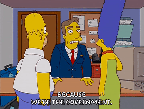 Simpsons - because we're the government PGsY