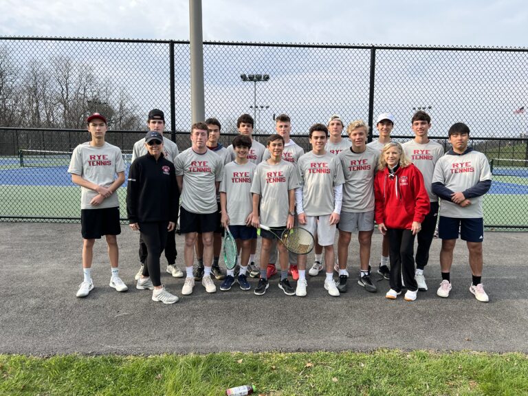 (PHOTO: The 2024 Rye Boys Varsity Tennis team.)