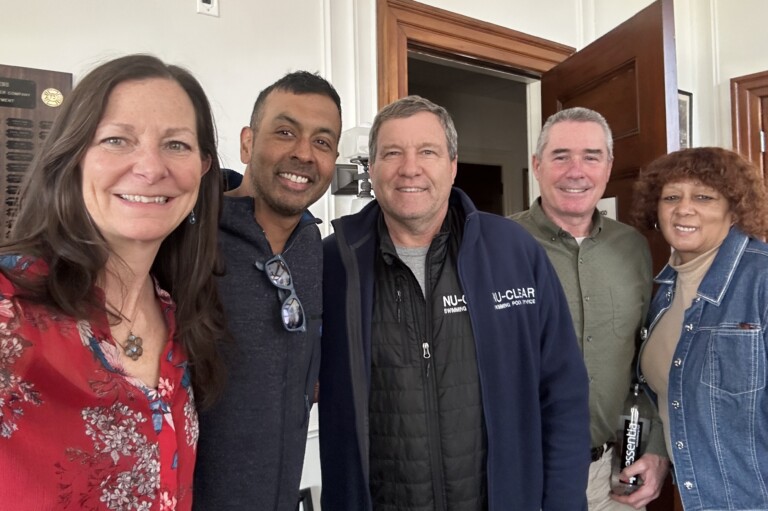 (PHOTO: The City of Rye Community Police Advisory Committee. Left to right: Chair Lisa Dominici, Faisal Kahn, Bart DiNardo, Patrick McGovern and Ingraham Taylor.)