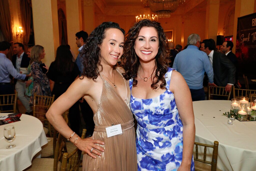 (PHOTO: Emily Kindler Tisdale and Heather Kosiek at the Rye Fund for Education (RFE)'s 2nd Annual “Spark The Night” Gala on Thursday, April 4th, 2024 at Westchester Country Club. The event raised $375,000 for the Rye City School District.)