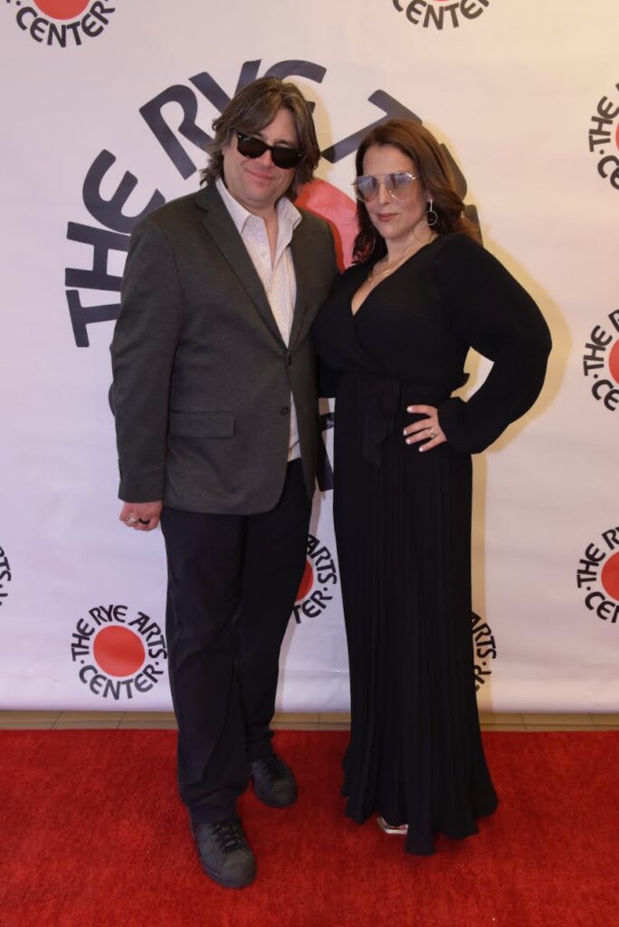 (PHOTO: Rye Arts Center Executive Director Adam Levi and Director of Development, Alli West arriving on the Red Carpet to year 2 of The Rye Arts Center's Studio 51 themed Spring Benefit.)