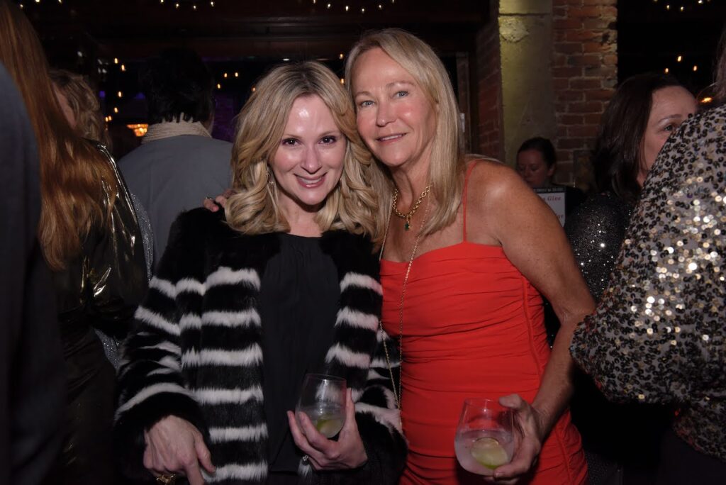(PHOTO: Rye Democratic Chairperson Danielle Tagger Epstein with longtime host of The Rye Arts Center's Ladies Comedy Night Kim Berns at The Rye Arts Center's Studio 51 2024 Spring Benefit.)