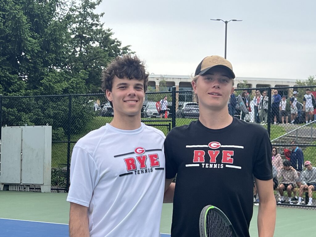 (PHOTO: Doubles teammates Nicolas Echlov and Filip Glitterstam both earned All-Section Honors in 2024)