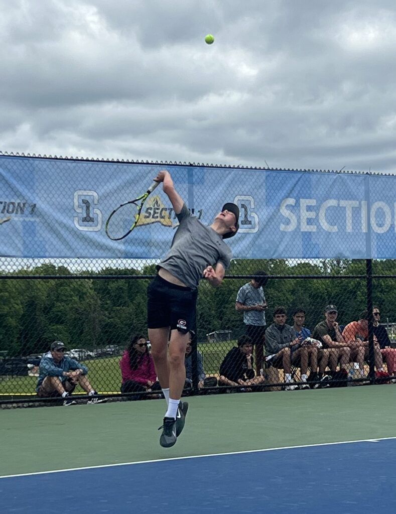 (PHOTO: Henry Groves is the third Garnet tennis player to receive All-Section Honors in 2024, and the lone singles representative.)