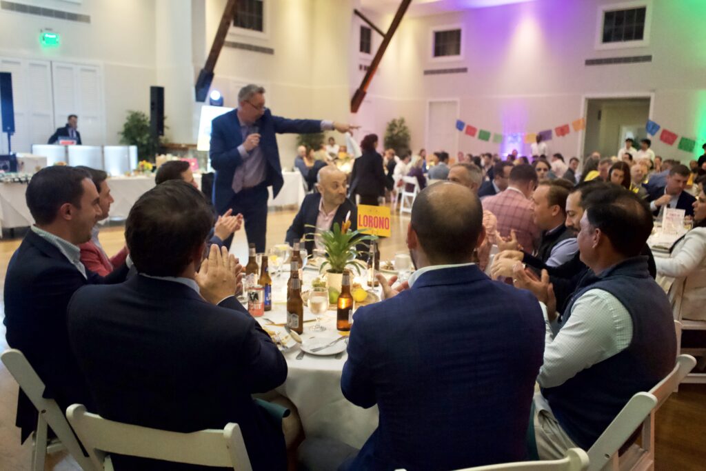 (PHOTO: The Lorono table during the live auction at the Rye FD’s 2029 Local's Cinco de Mayo celebration on May 4, 2024 at the Shenorock Shore Club.)