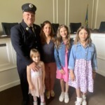 (PHOTO: Rye FD Captain Clyde Pitts with his wife Debbie, and daughters Abigail, Emilie and (in front) Kelsey.)